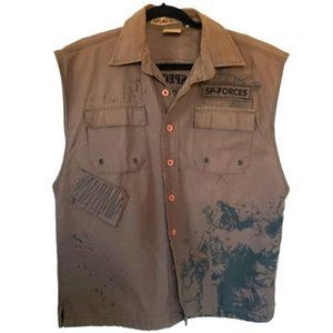Military Special Ops Vest Mens L Distressed Biker Unisex gorpcore